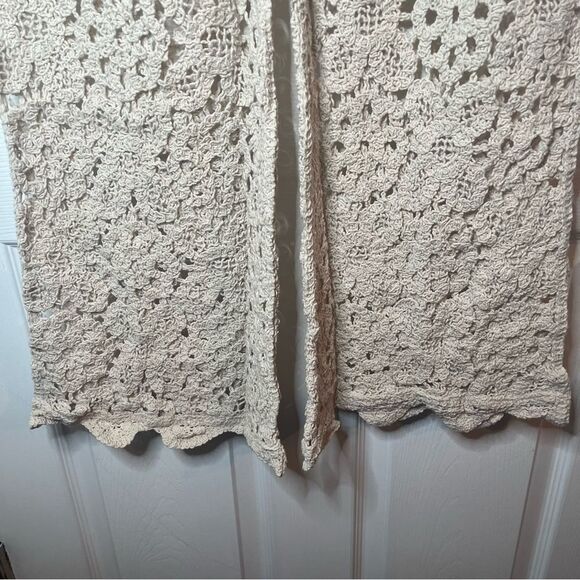 Solitaire SOLITAIRE Crochet Lace Pants Ankle Beige Natural Plus 1X NWT - Picture 6 of 12